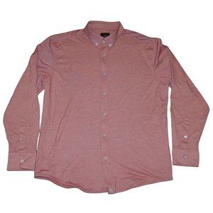 Untuckit Hyde Red Coolmax Woven Long Sleeve Button Up Stretch Shirt Slim Large